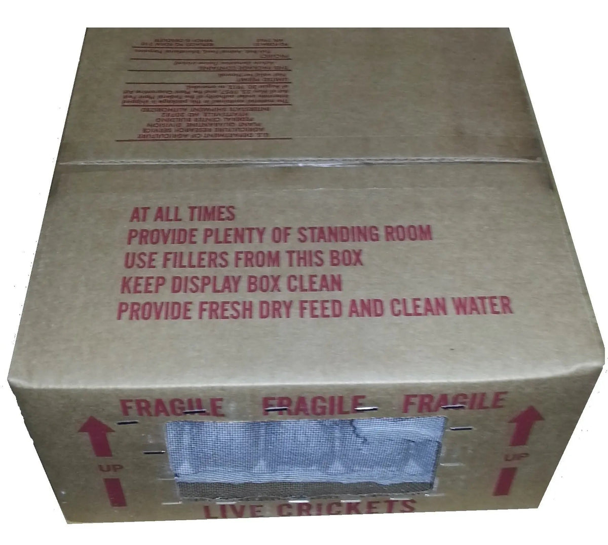 How do I get my crickets from the shipping box to my cricket keeper?